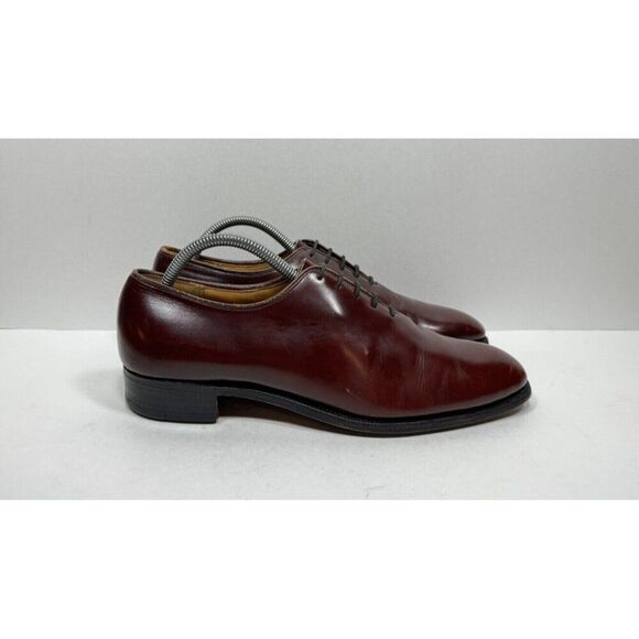 Church's Custom Grade Wholecut Mens Size 9 / UK 8 Burgundy Leather Dress Shoes - Picture 1 of 10